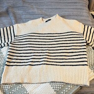 Womens Lillusory Cream and Black Sweater